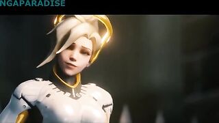 Overwatch Mercy's most beautiful and sexy moments in a row