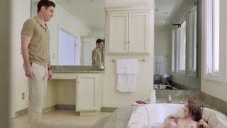 Rebel Lynn gets fucked by stepbrother in bathtub spy cam