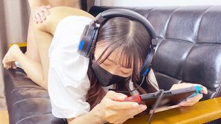 A couple playing video games turns to more interesting entertainment