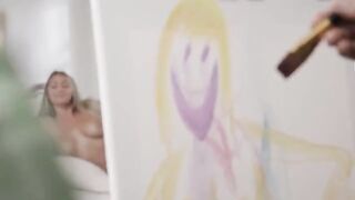 Art class with a steamy twist, featuring the stunning London River and Kayley Gunner