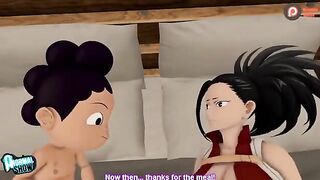 My Hero Academia's Momo and Mineta get it on in this animated scene