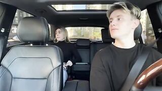 A blonde girl paid for the taxi ride with her mouth