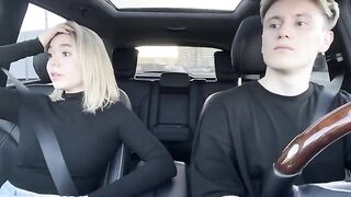 A blonde girl paid for the taxi ride with her mouth