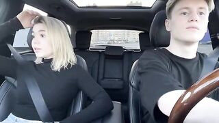 A blonde girl paid for the taxi ride with her mouth