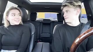 A blonde girl paid for the taxi ride with her mouth