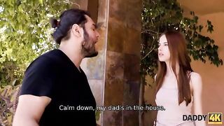 A beautiful girl forgot her BF and got intimate with his dad
