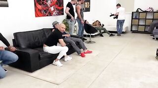Backstage Mega Gangbang with Monika Fox and intense anal action