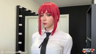 Makima, the dominant nurse, takes control in a hardcore scene