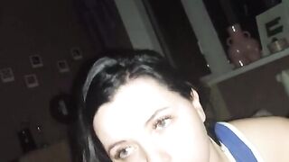 Hot brunette chick fucked in hotel room after Tinder date