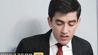 Two horny secretaries get fucked in the elevator until it gets fixed