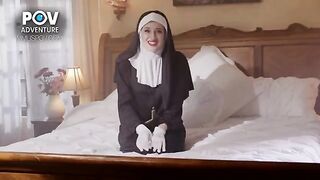 Aubree Valentine, in nun’s uniform, fulfills your wildest fantasies in a steamy POV adventure