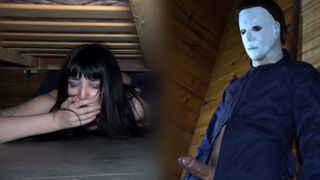 The girl was left in the house for a scary Halloween night