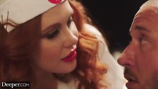 Maitland Ward nurses a patient with her skilled tongue