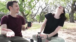 A day at the park turns into a public blowjob session