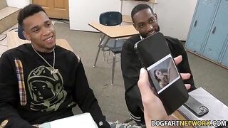 Kenzie Love gets her pussy railed by two black hungs in 2 on 1 action