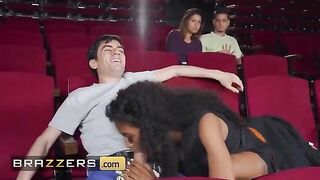 Naughty Tina Fire got her pussy smashed by Jordi El In the popcorn machine