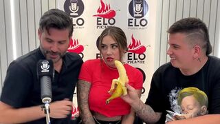 The interview with Elo Podcast ends in a mess and cum shot