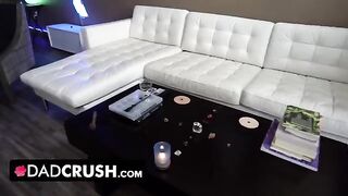 A stepdaughter can be a real pain with her naughty behavior. However, she knows how to make her stepdaddy forget about their conflicts with just one blowjob