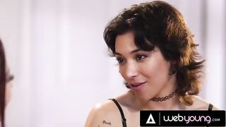 College girl Brooklyn Gray has passionate sex with her romantic girlfriend in a steamy session
