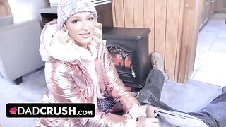 Pervert stepdad fucks his blonde stepdaughter Emma Hix hard