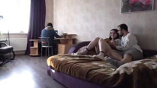 The wife fucked behind the back of her husband