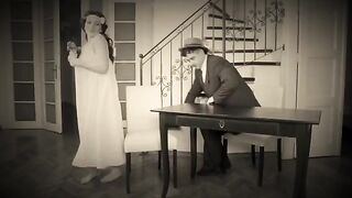 A naughty dancer got fucked hard by a stepdad in this retro scene