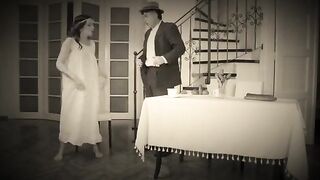 A naughty dancer got fucked hard by a stepdad in this retro scene