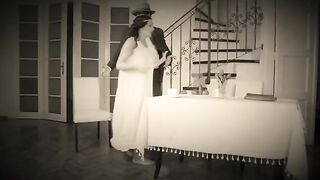 A naughty dancer got fucked hard by a stepdad in this retro scene
