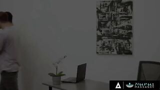 Two college guys get massaged by big-titted BBW Natasha Nice