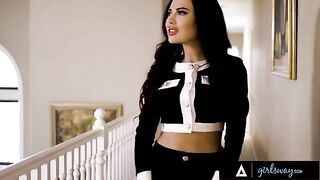 Bella Rolland cheats on her GF with busty mistress Bunny Colby in steamy scene