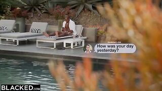 Four hot blondies are getting fucked by Anton’s huge black cock in an intense interracial orgy scene