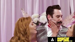 Lauren Phillips and April Olsen play a naughty game with Tommy Pistol, ending in a messy finish