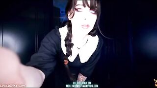 The Wednesday Addams girl is having fun with a hot guy in a steamy scene