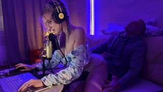 A gamer girl was fucked by her stepmom while playing a game, in a taboo twist