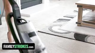 Latina step sis Karmen Santana rides cock of her step bro