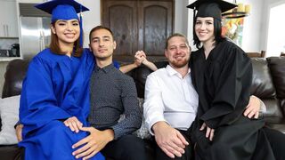 Step dad educates his step daughters Hazel and Remi in a rough way