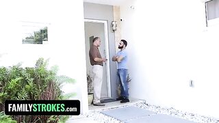 Little whore Claire Black seduces her step uncle and fucks him everywhere