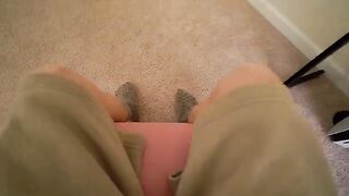 Horny step sister thought he was her boyfriend on the other side of the Glory Hole