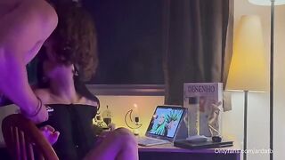 Lo-fi action with a cute 18-year-old brunette getting high and intimate