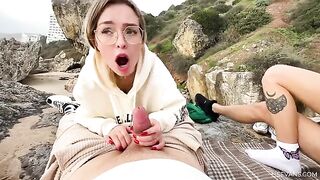Two young girls just want to enjoy sex on the beach