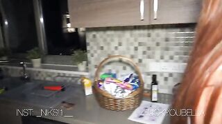 A girl received a pool cleaner and got fucked