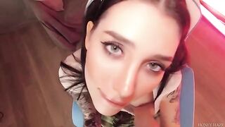 A girl was playing video games with her stepbrother, showcasing her skills