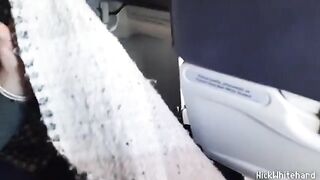 A blonde is having sex with her husband in an airplane cockpit