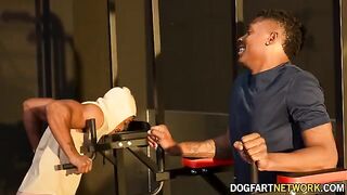 Kay Carter gets fucked by two BBCs while her hubby watches