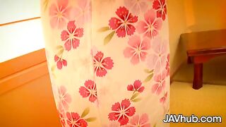 Cute Japanese girl Agena Kinoshita gets her pussy railed hard