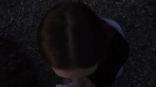 A girl is fucking with a guy on the beach and their friends noticed