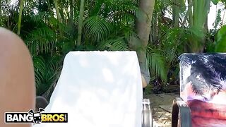 Tony Rubino stalks and fucks busty Latina MILF Julianna Vega in the pool