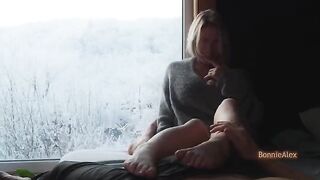 The loving couple have a romantic sex on a pleasant evening