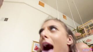 Brunette teen Gia Derza gets her pussy and ass railed by two cocks in HD