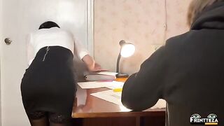 Instead of an exam, the student received a penis in her ass